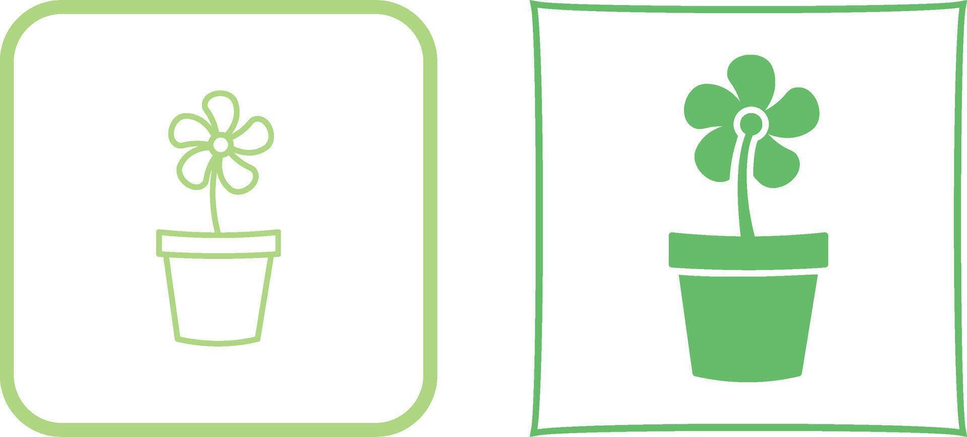 Flower Pot Icon Design vector