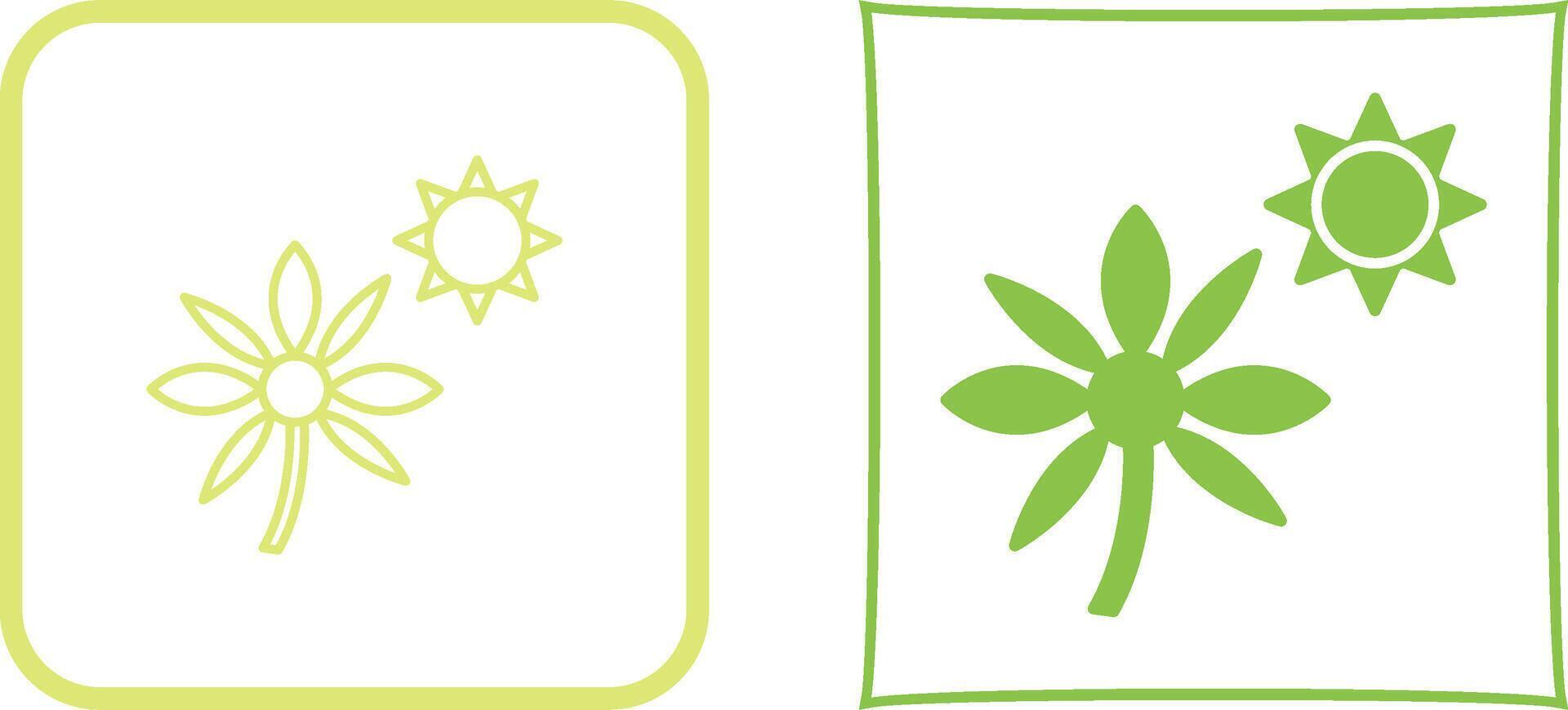 Flower in sunlight Icon Design vector