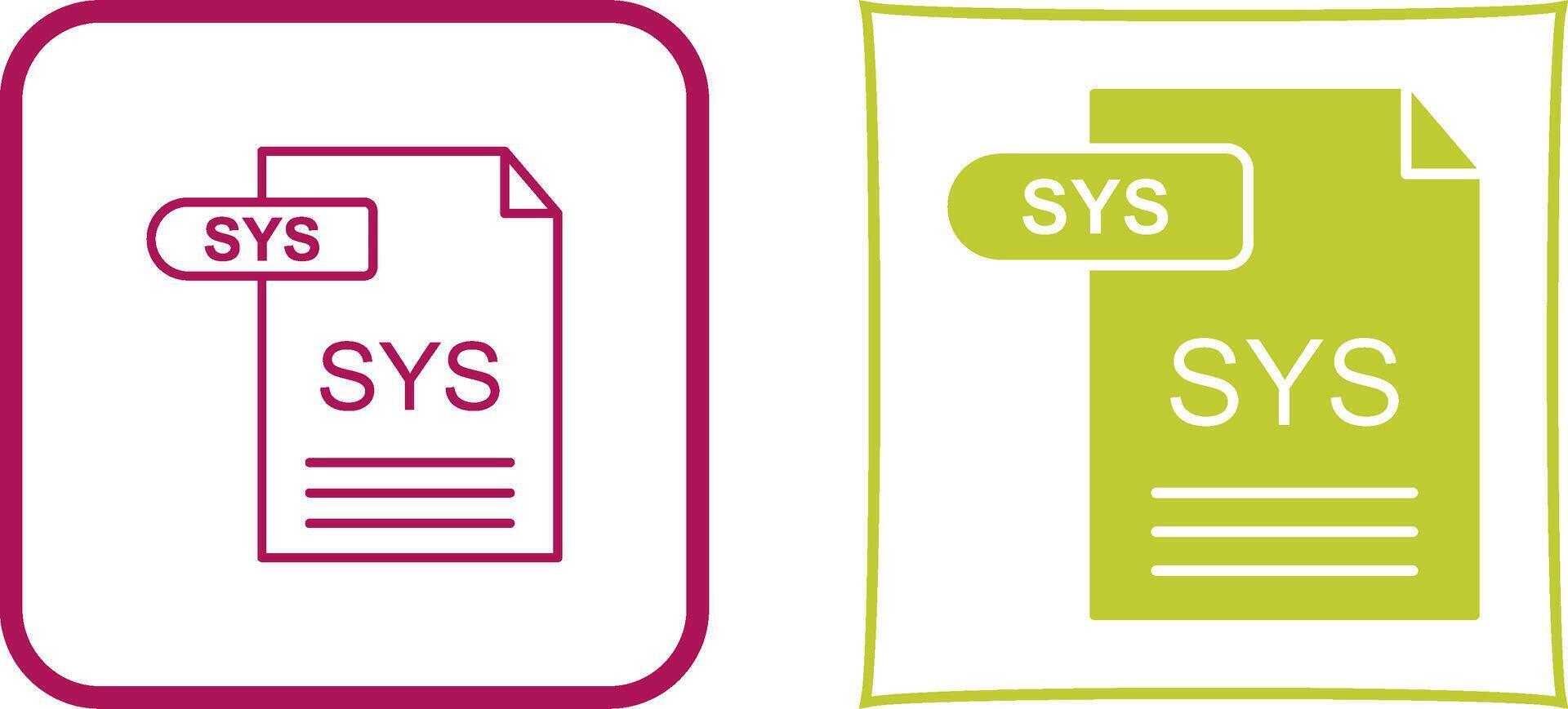 SYS Icon Design vector