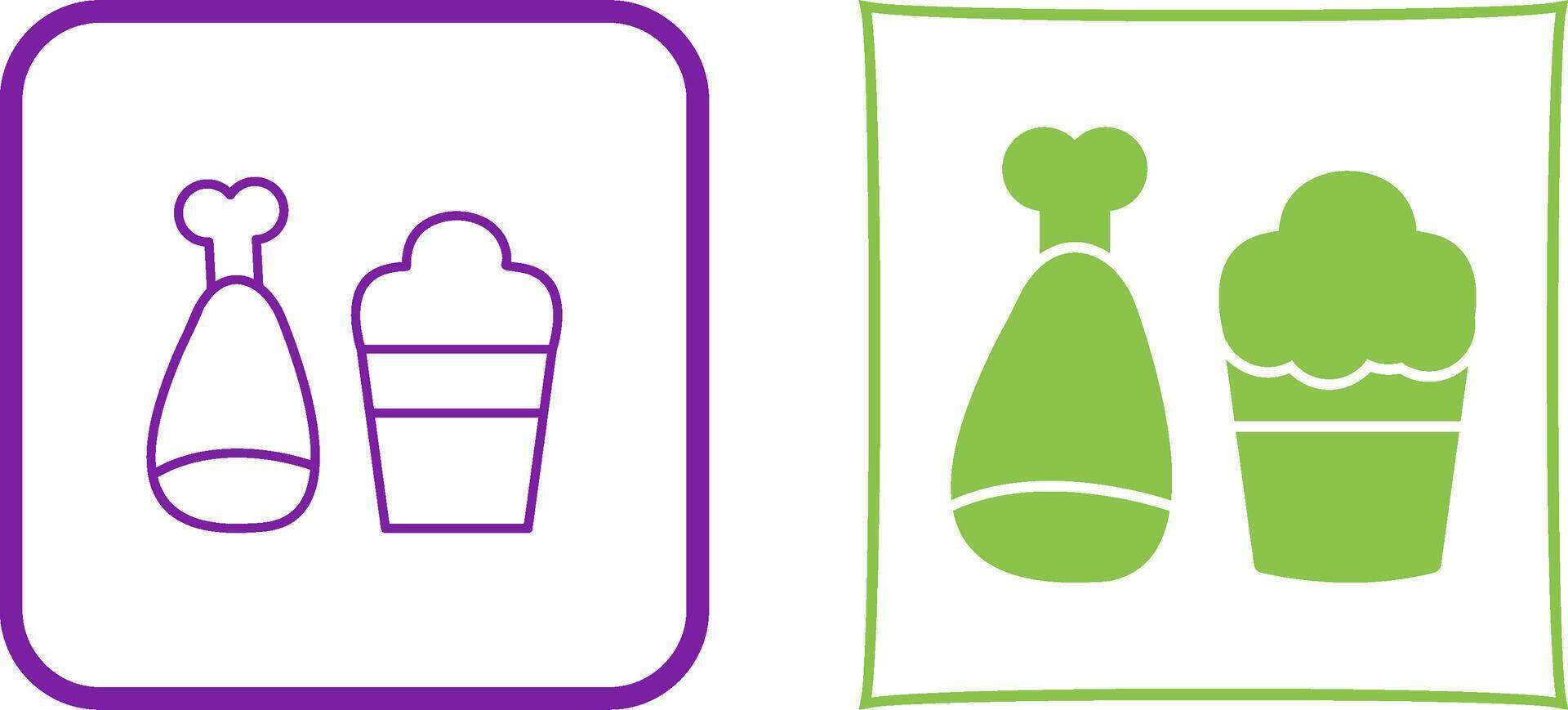 Food and Beer Icon Design vector