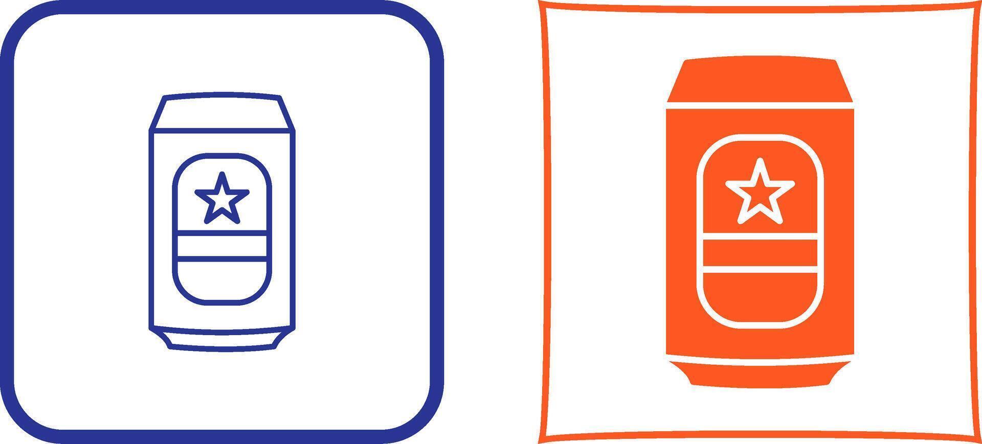 Beer Can Icon Design vector
