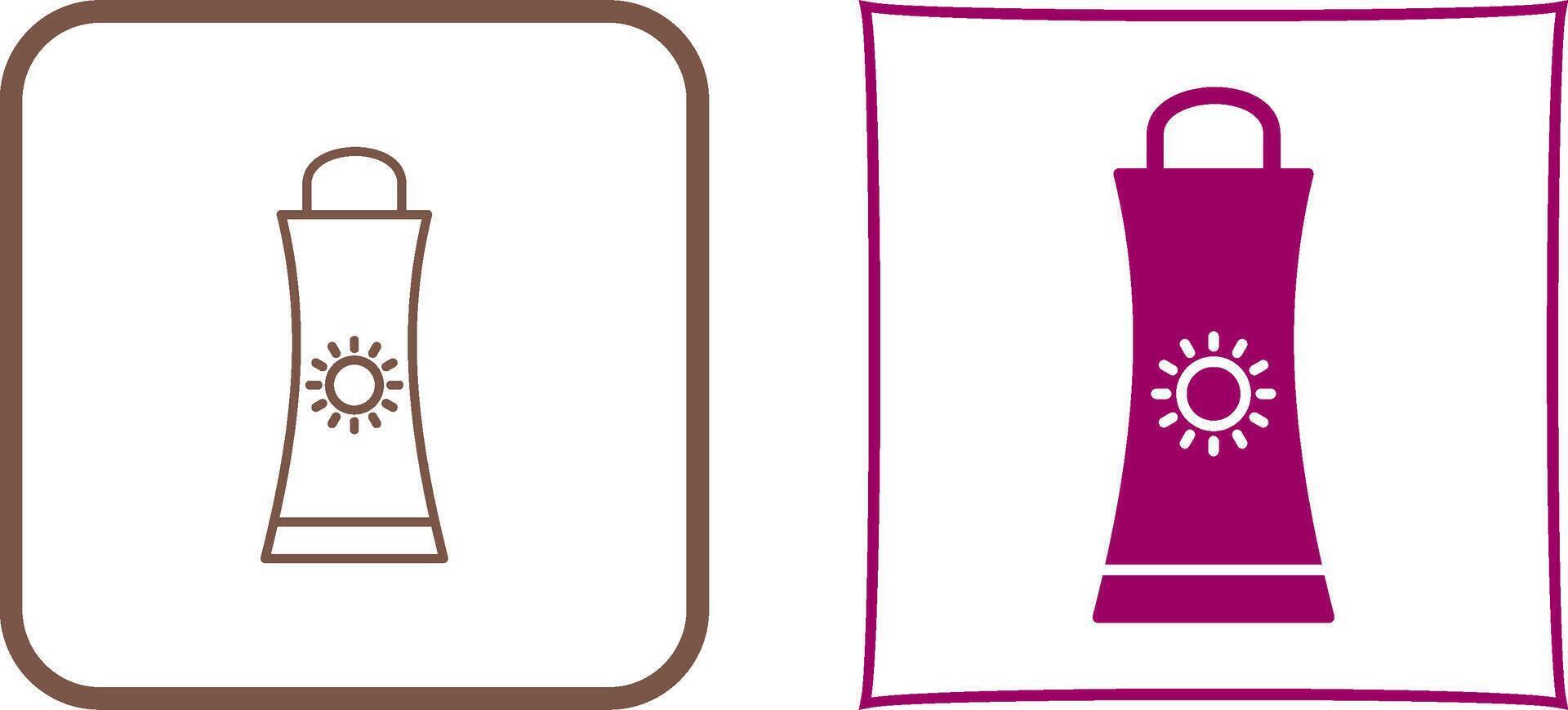Sunblock Cream Icon Design vector