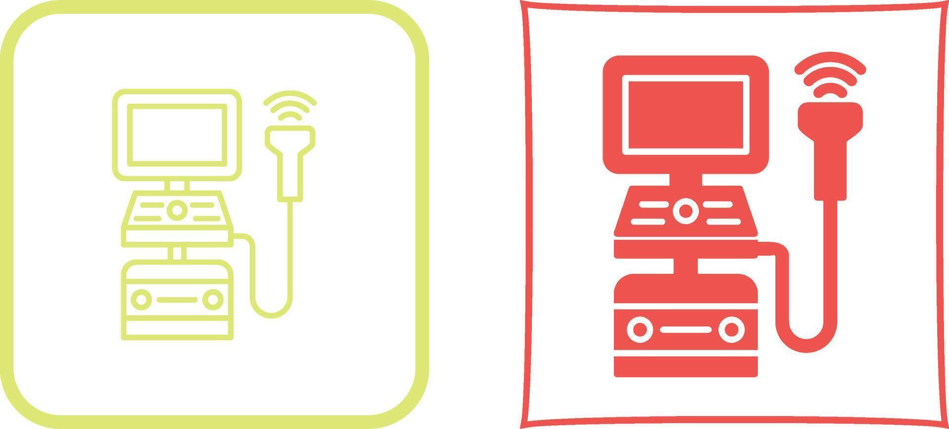 Ultrasound Machine Icon Design vector