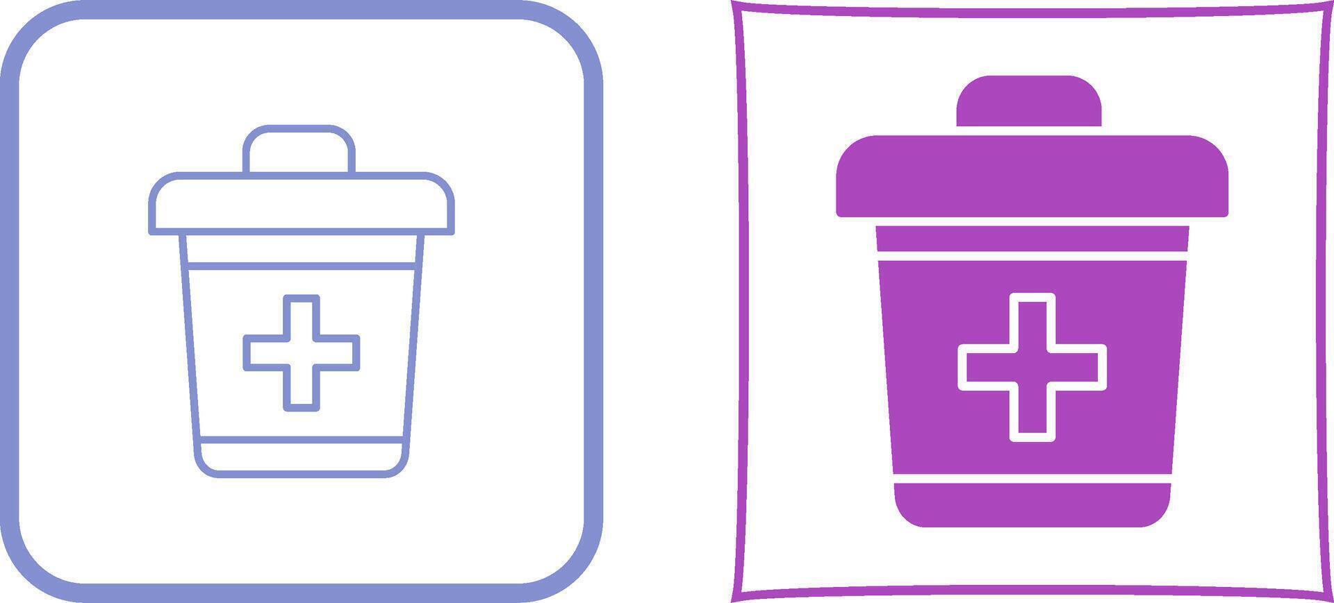 Dustbin Icon Design vector