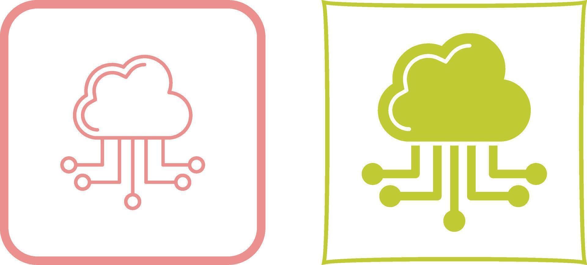 Cloud Computing Icon Design vector