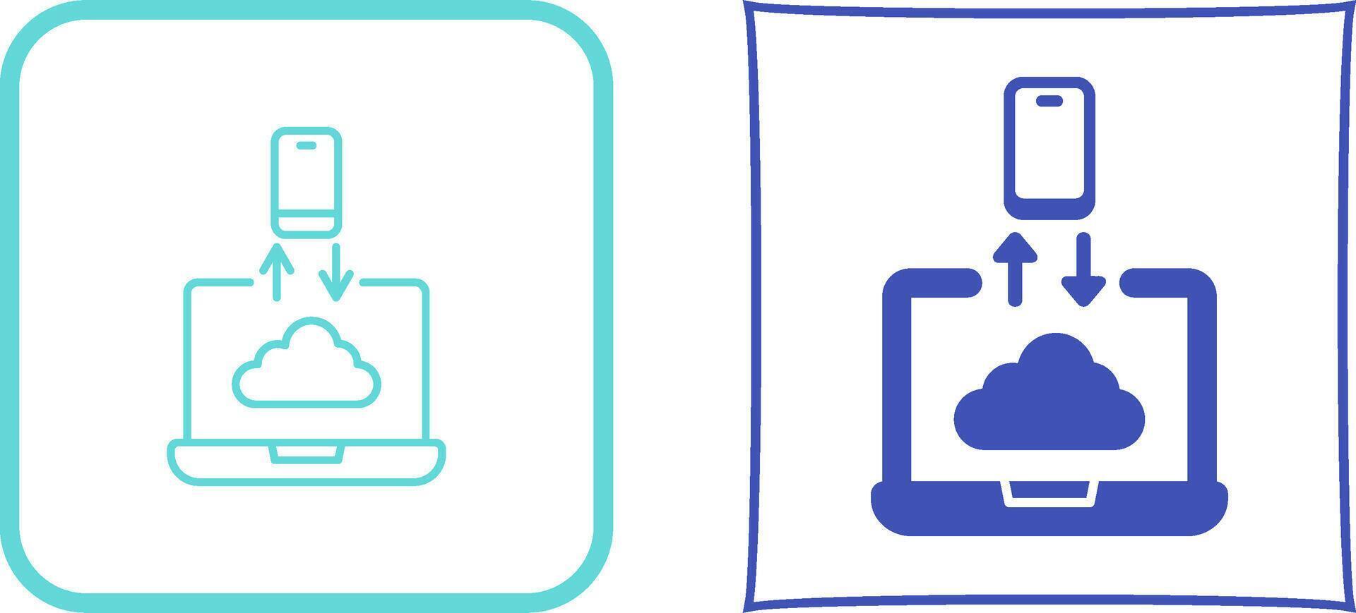 Data Transfer Icon Design vector