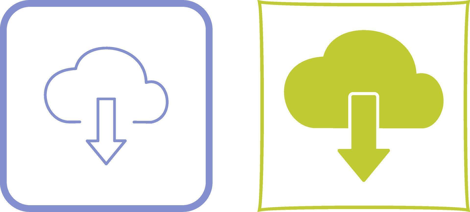 Download from Cloud Icon Design vector