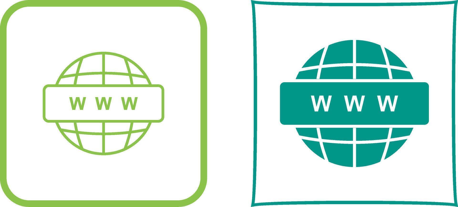 World Wide Web Icon Design vector