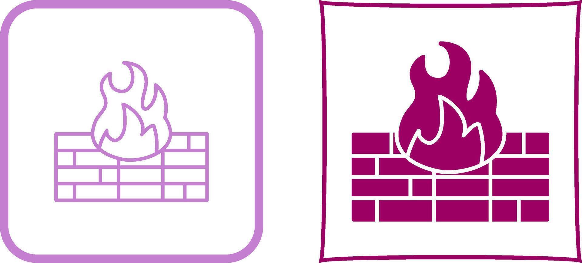 Firewall Icon Design vector