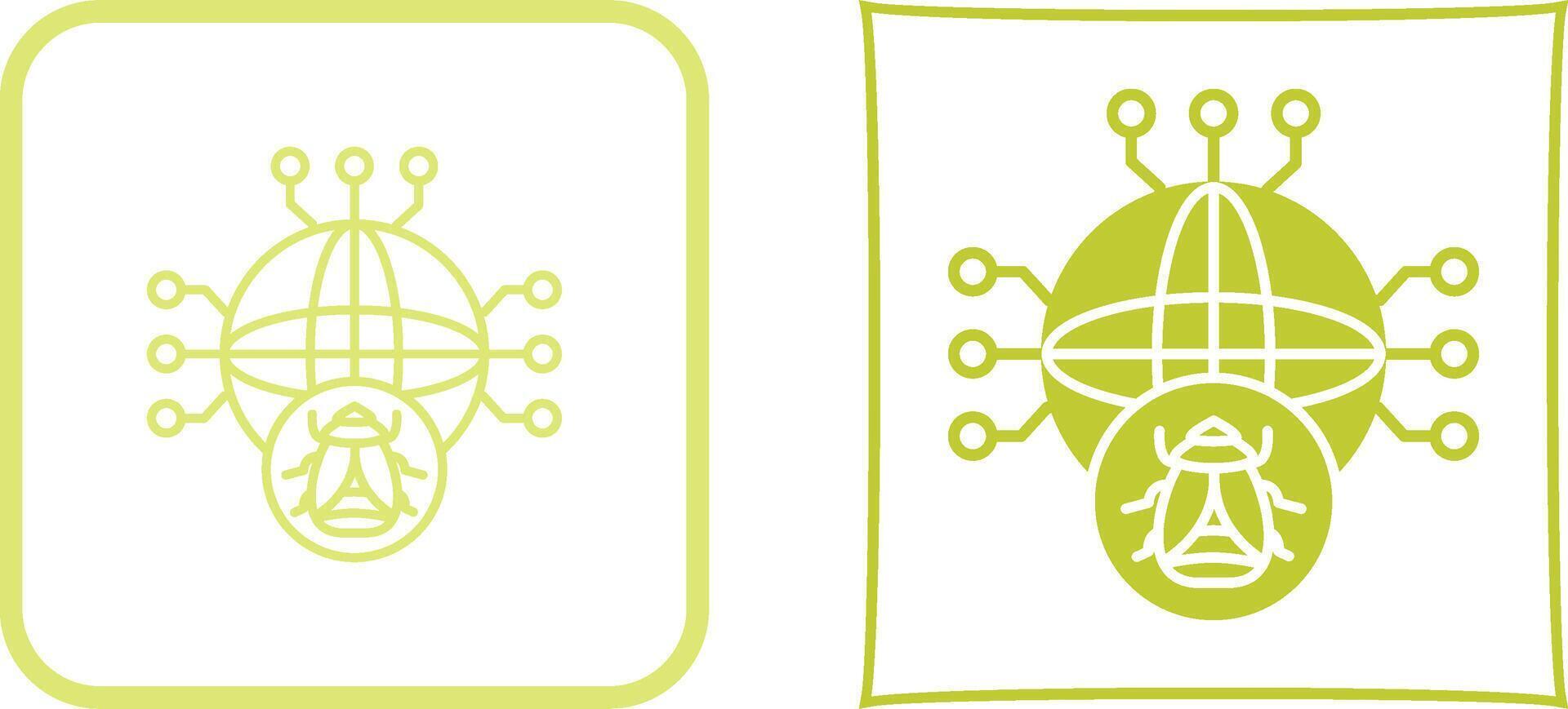 Global Malware Icon Design vector
