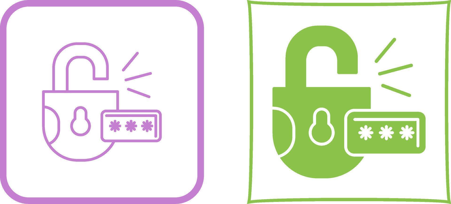 Unlock Icon Design vector