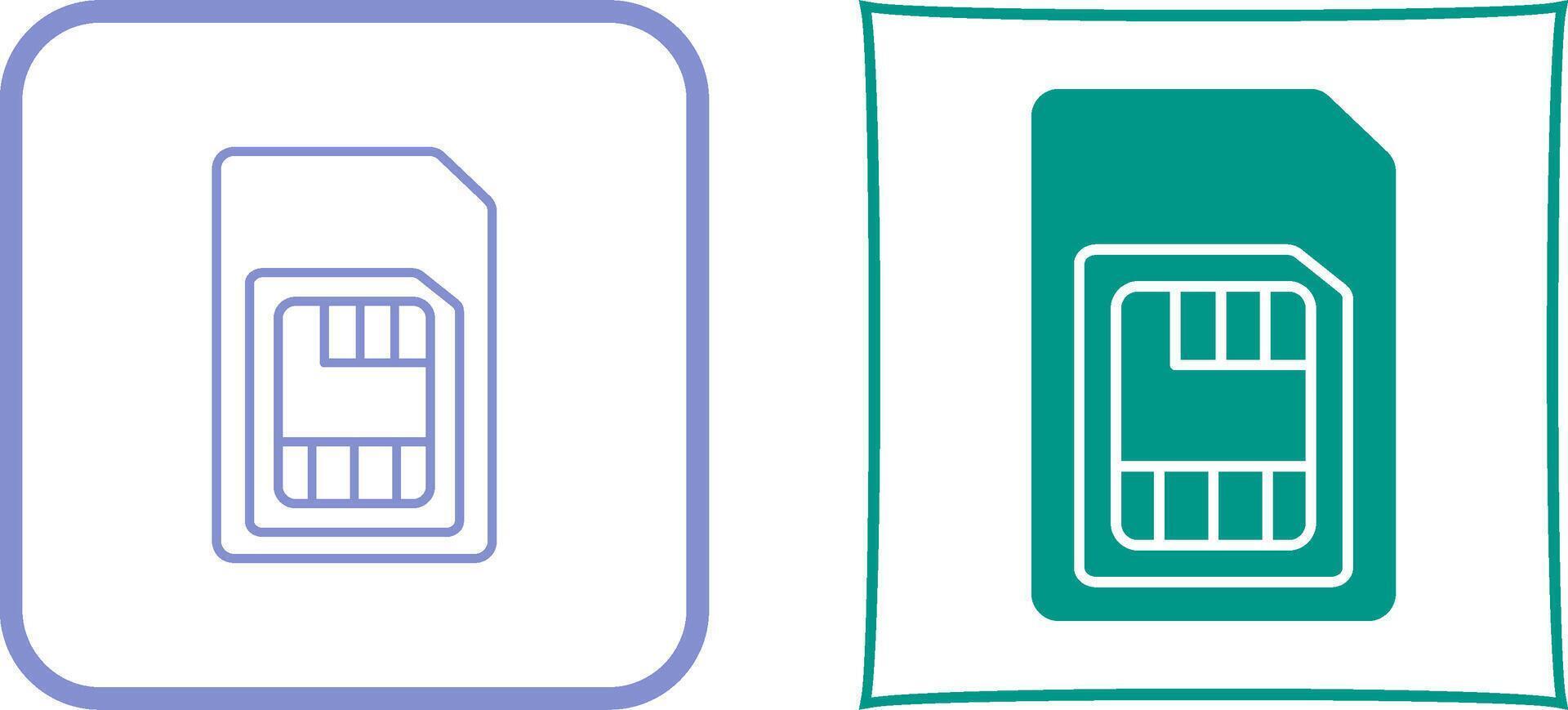 Sim Card Icon Design vector