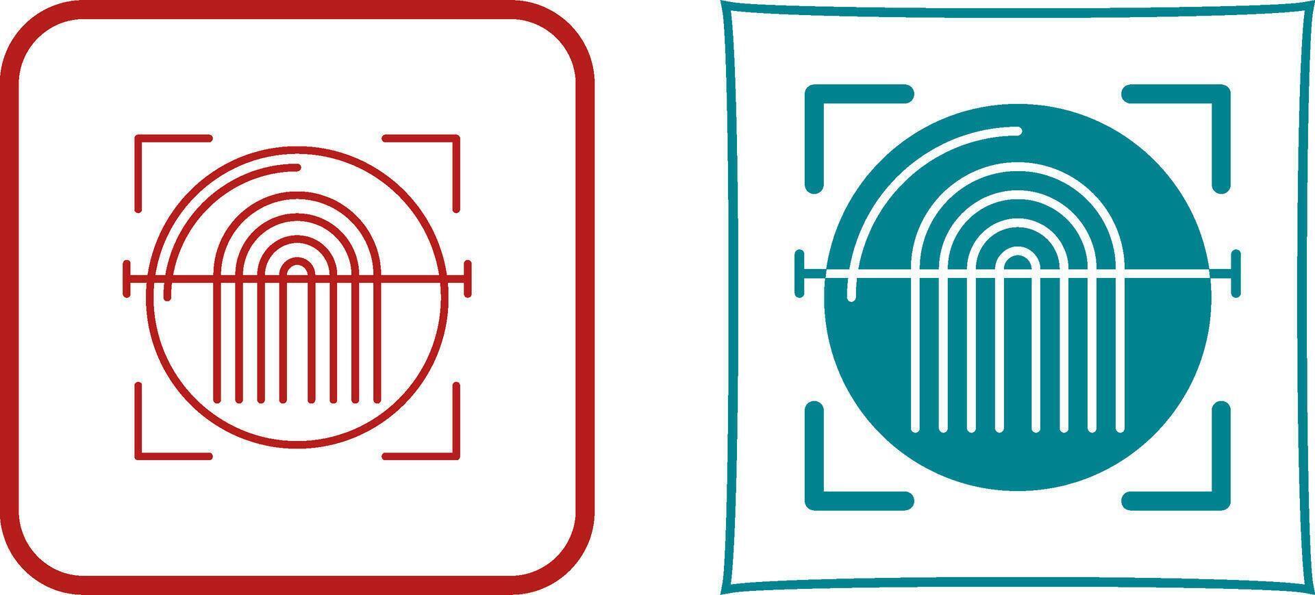 Fingerprint Scanner Icon Design vector