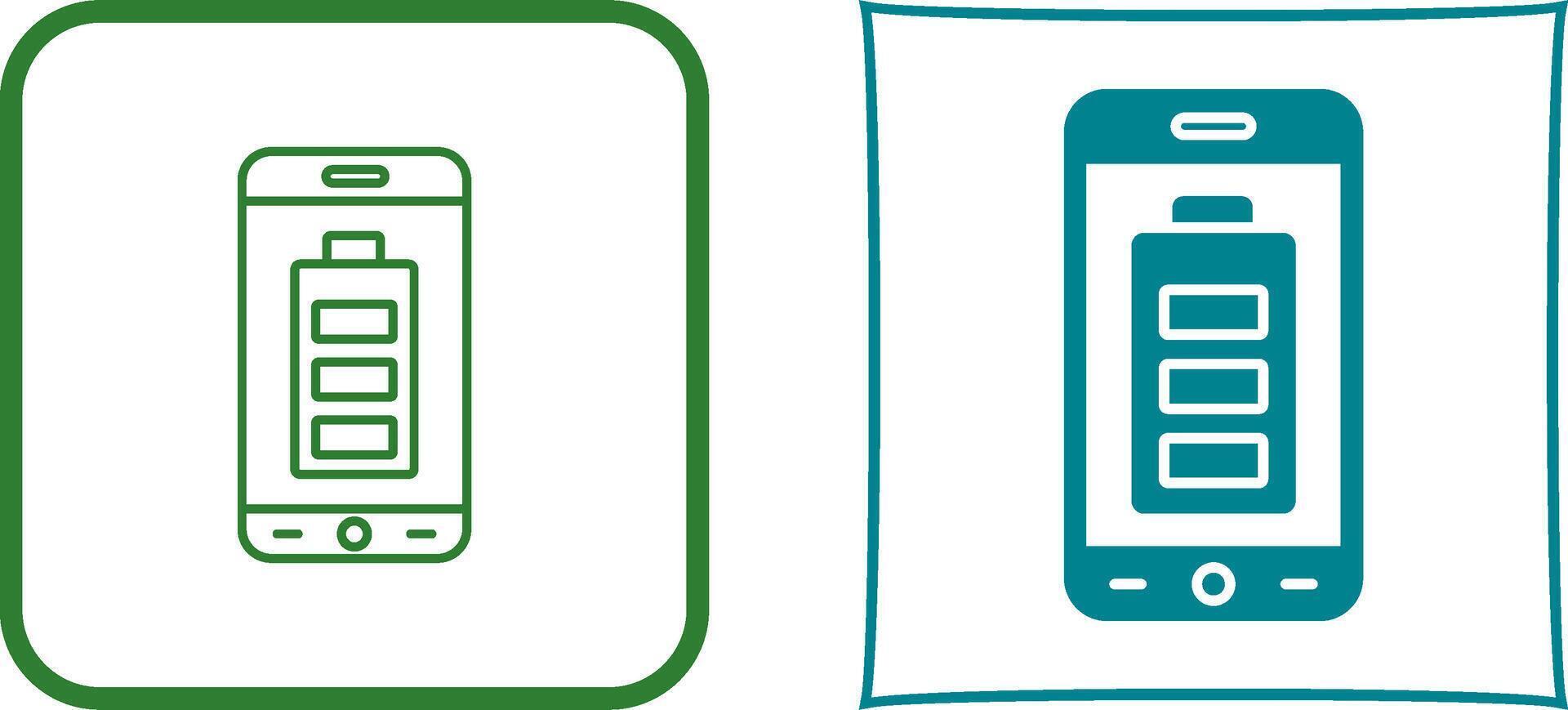 Mobile Battery Icon Design vector