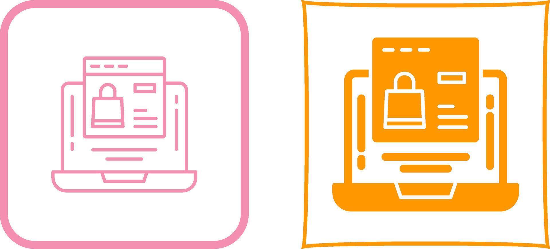 Online Shopping Icon Design vector