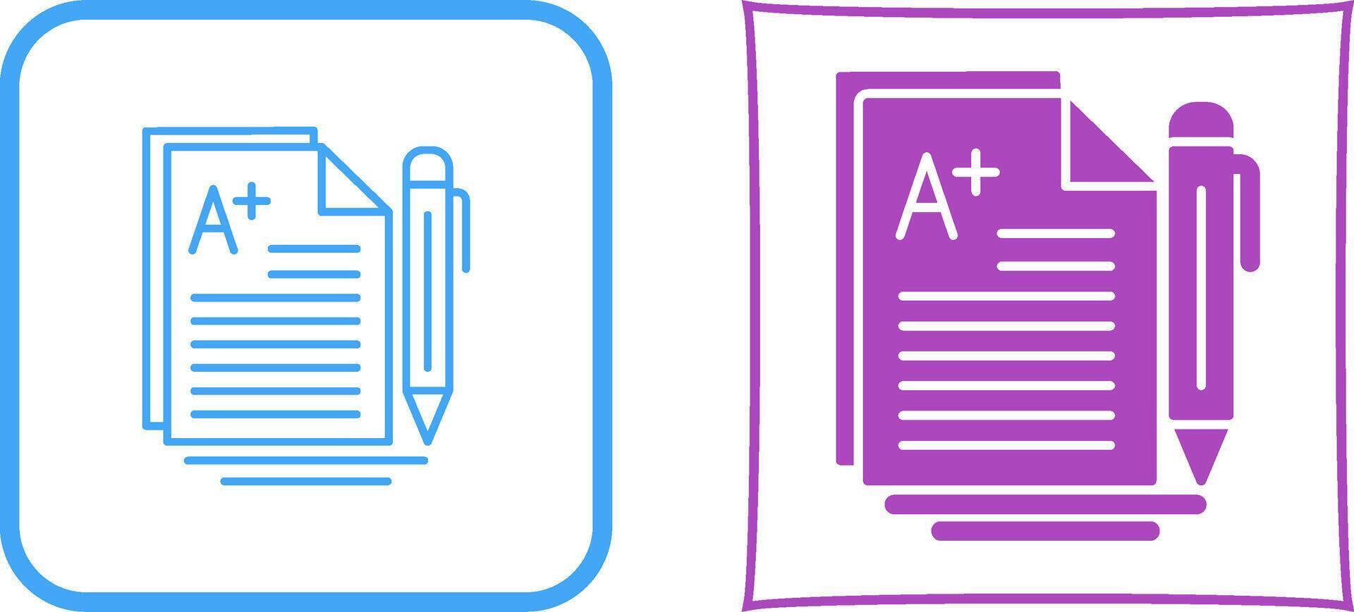 A Grade Icon Design vector