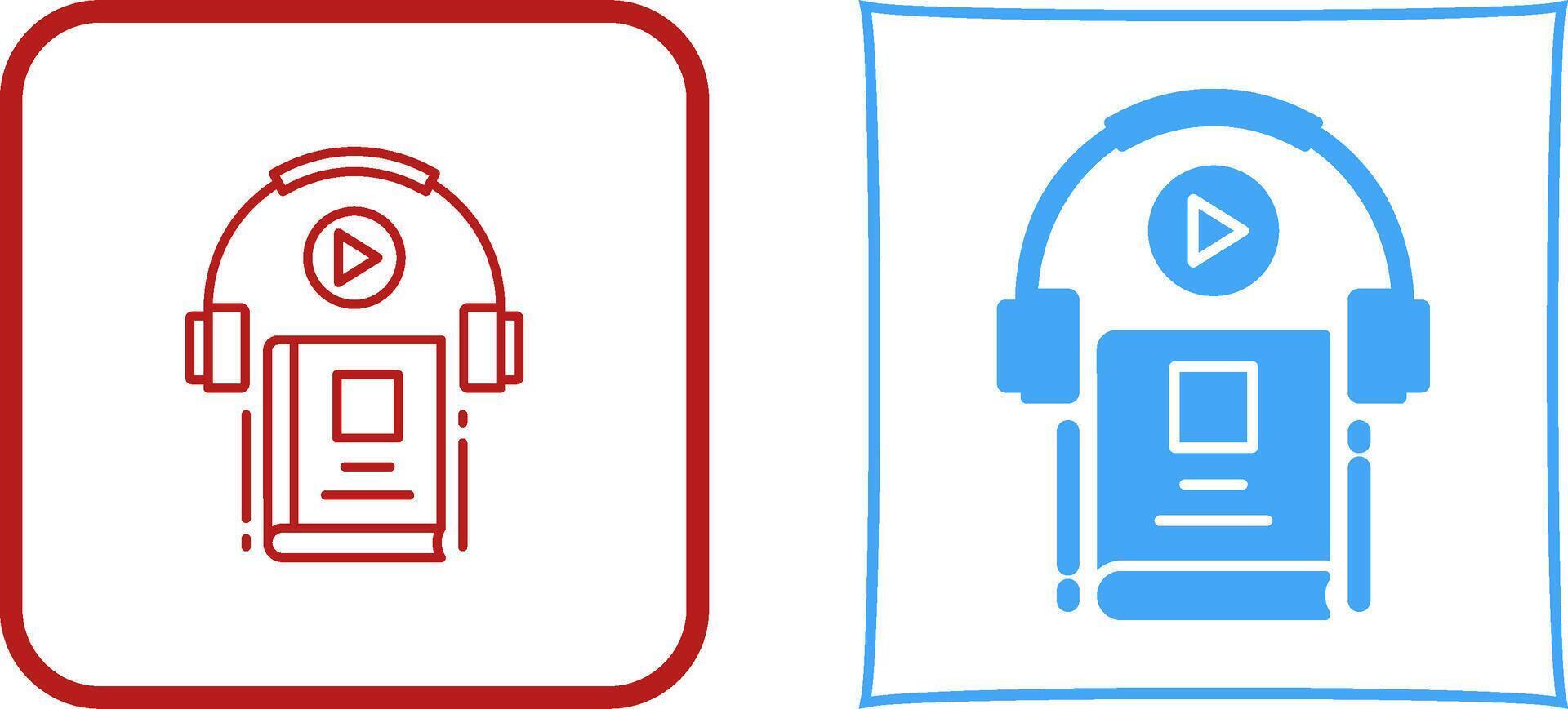 Audio Book Icon Design vector