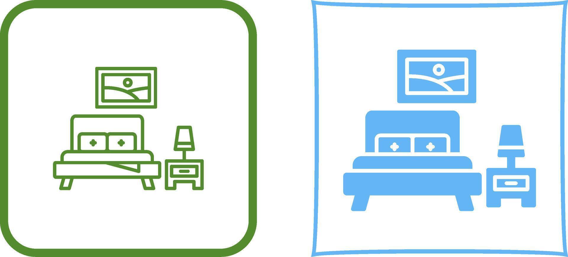 Bedroom Icon Design vector