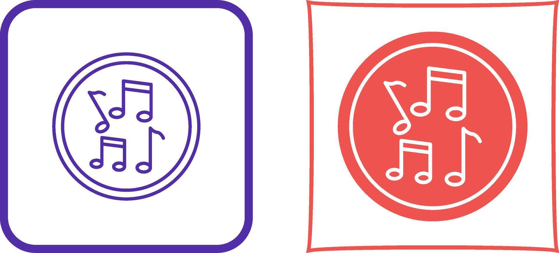 Musical Notes Icon Design vector
