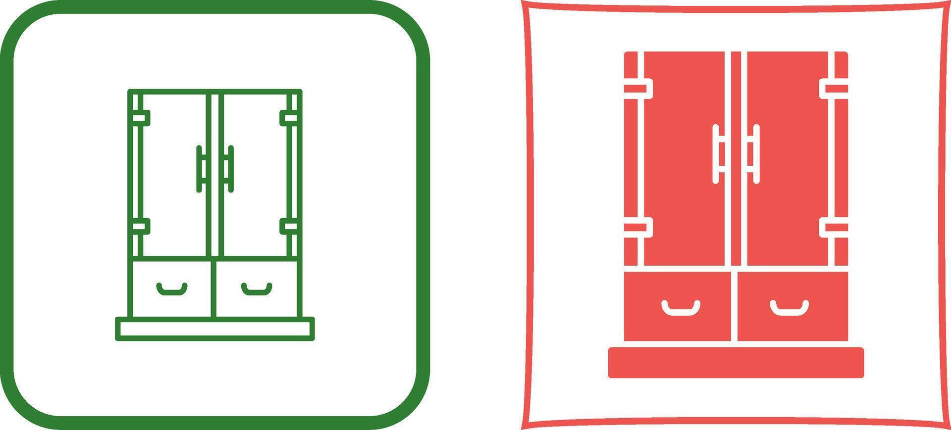 Cabinet Drawer Icon Design vector