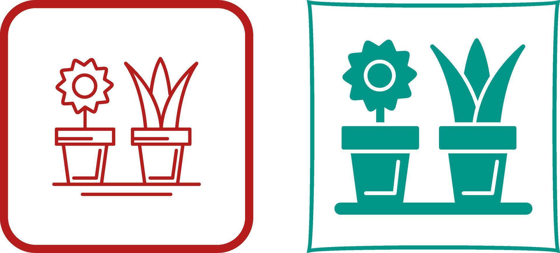 House Plants Icon Design vector