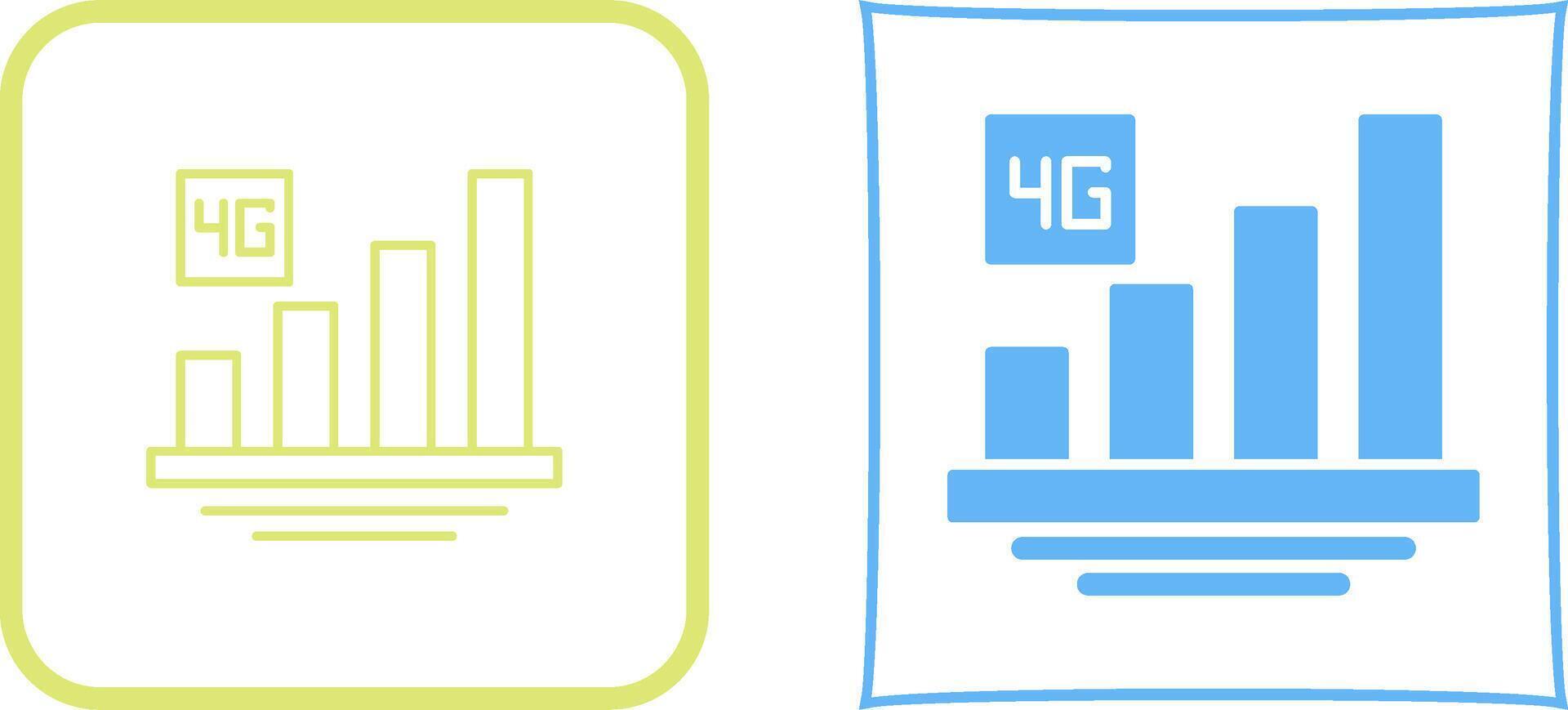 4G Icon Design vector