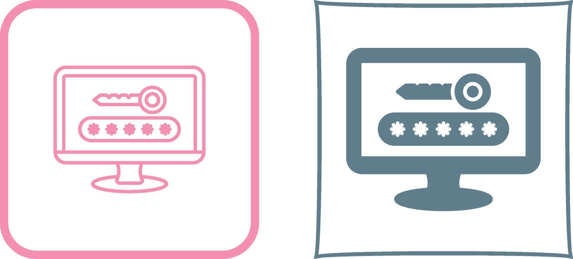 Password Icon Design vector