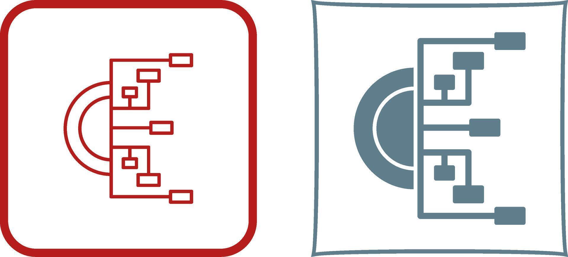 Flowchart Icon Design vector