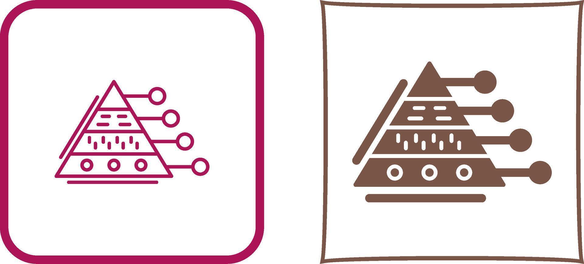 Pyramid Graph Icon Design vector