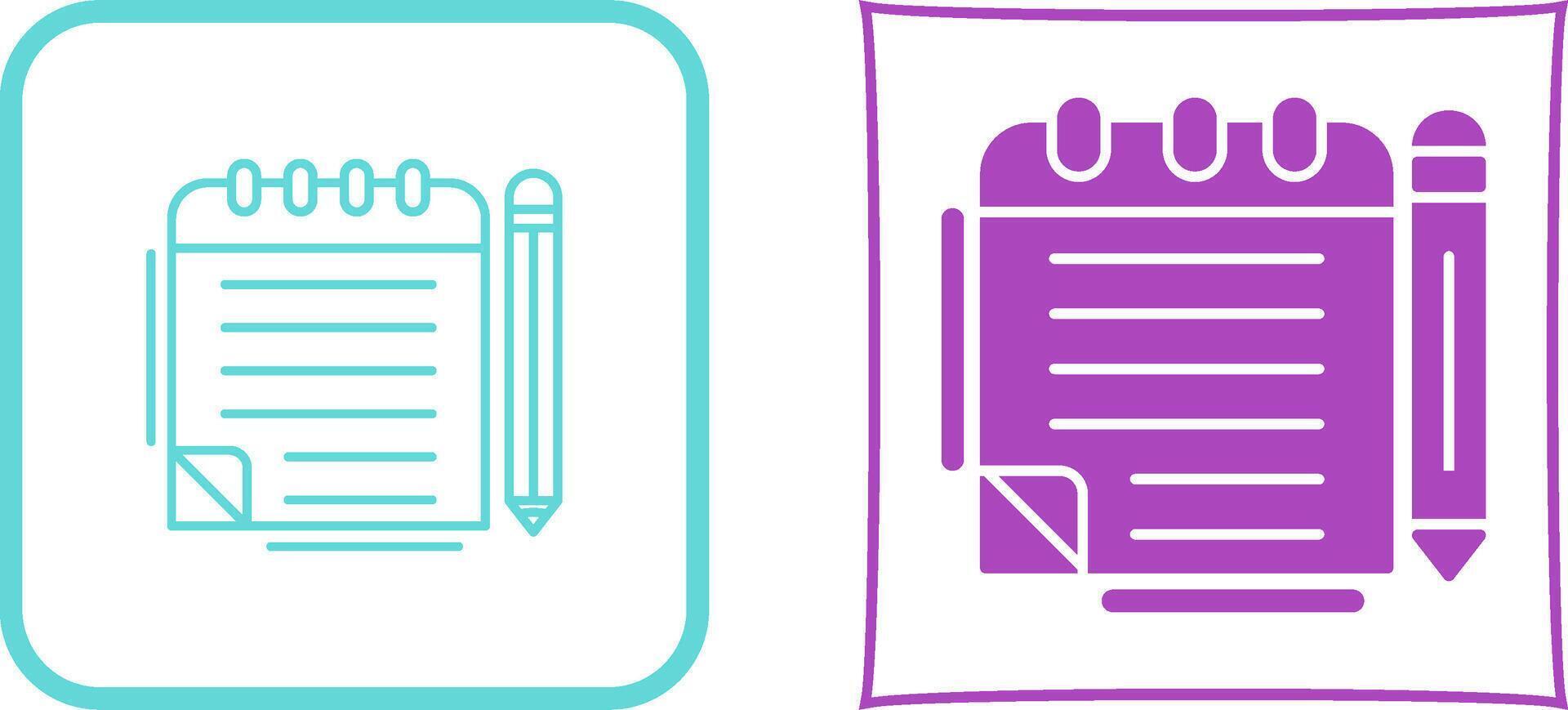 Notepad Icon Design vector