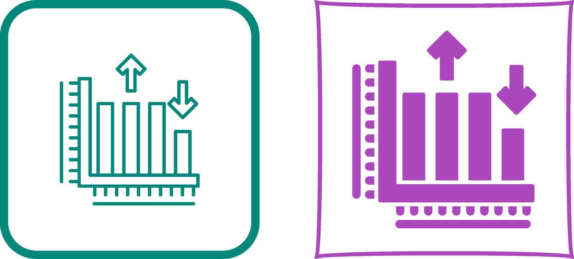 Bar Graph Icon Design vector