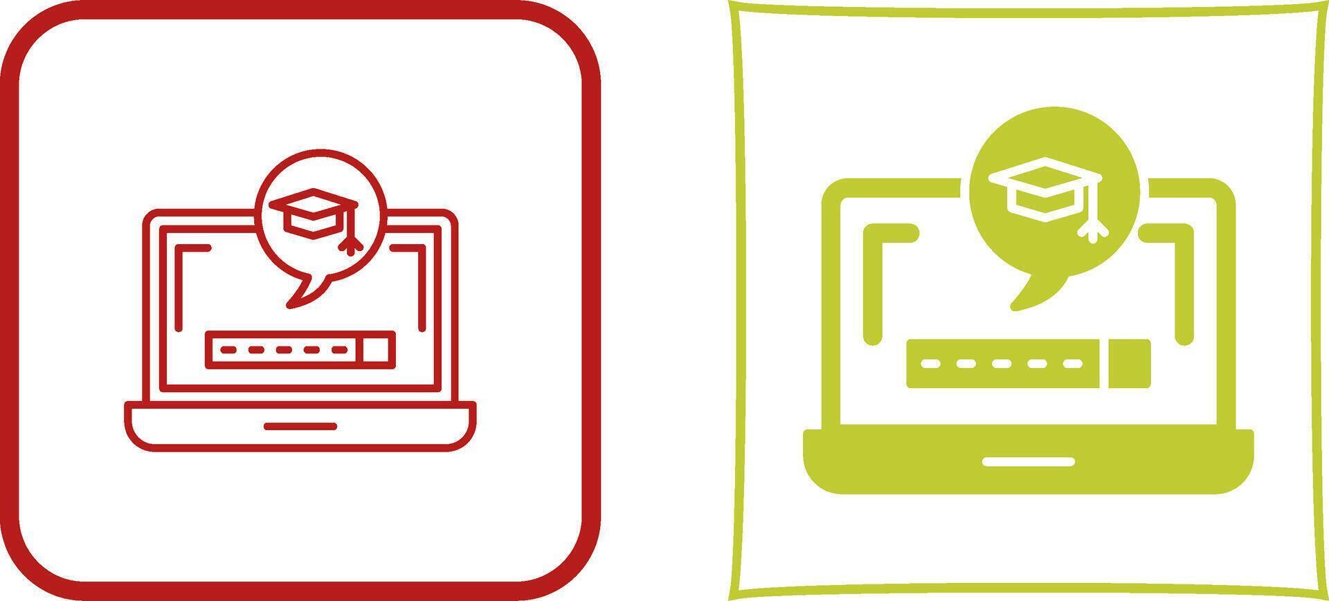 Digital Learning Icon Design vector