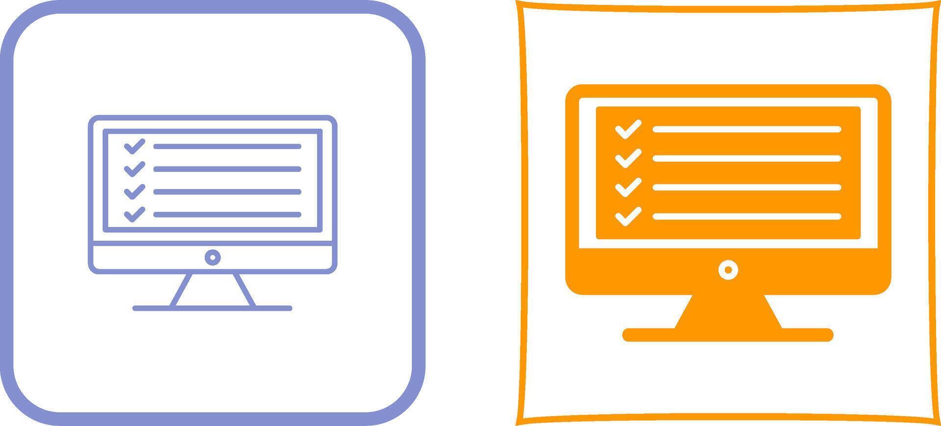Online Checklist Icon Design vector