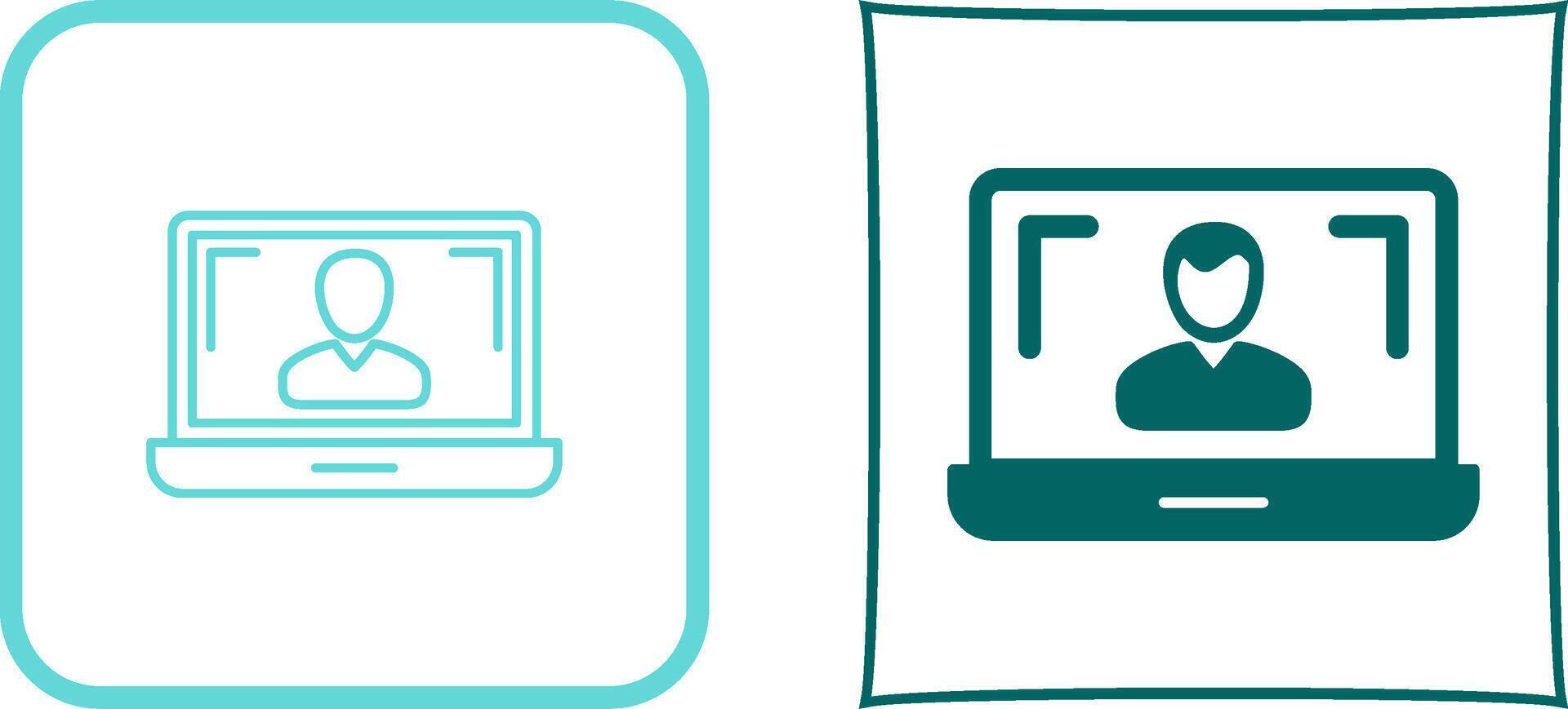 Online Lesson Icon Design vector