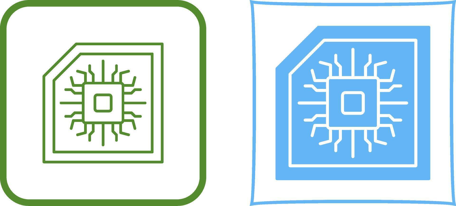 Chip Icon Design vector
