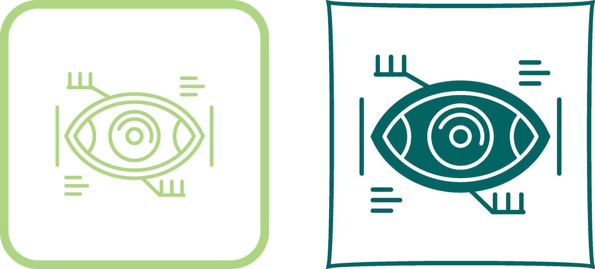 Eye Recongnition Icon Design vector
