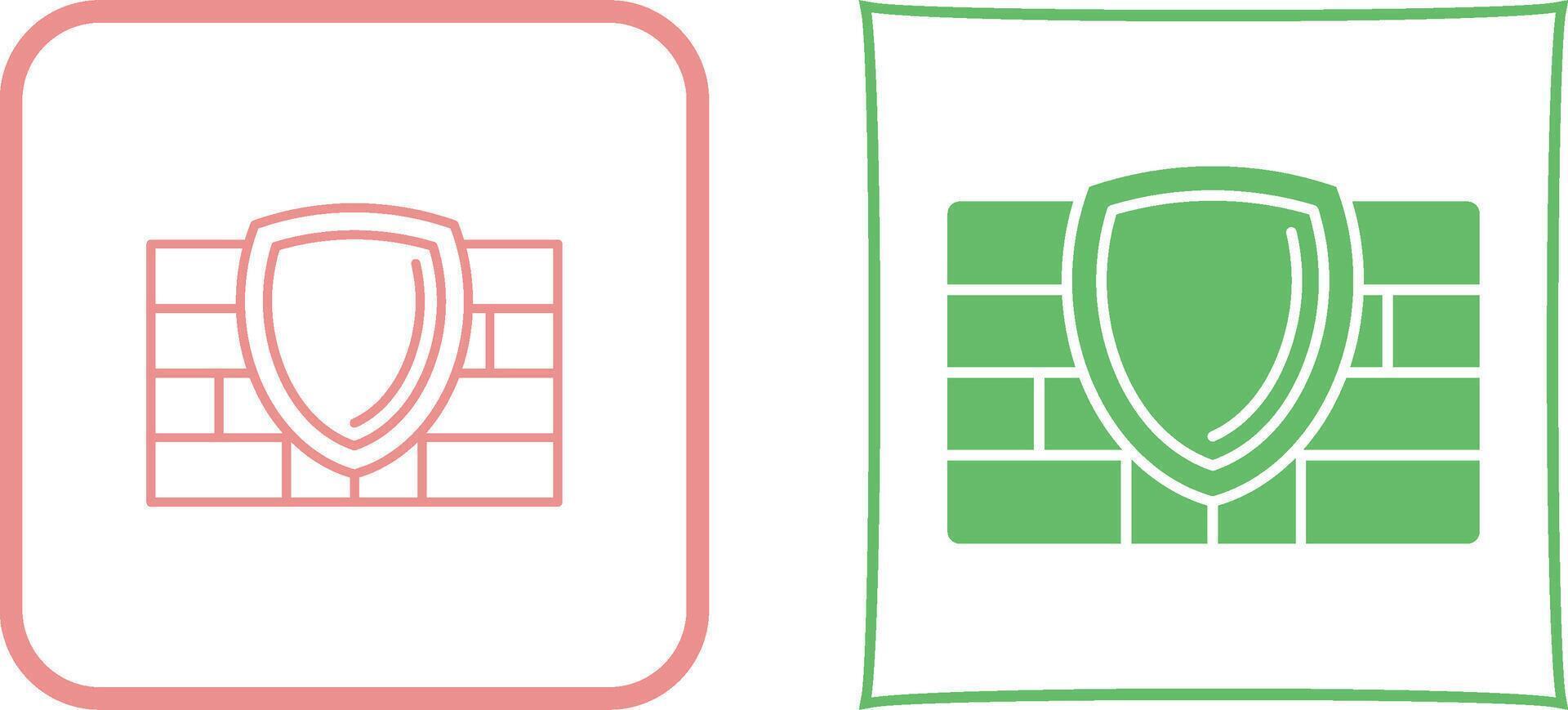 Firewall Icon Design vector