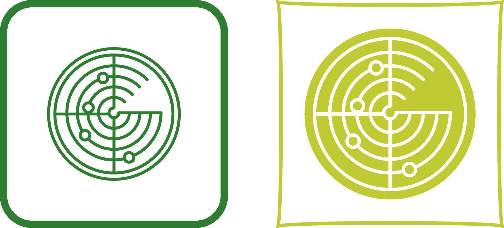 Radar Icon Design vector