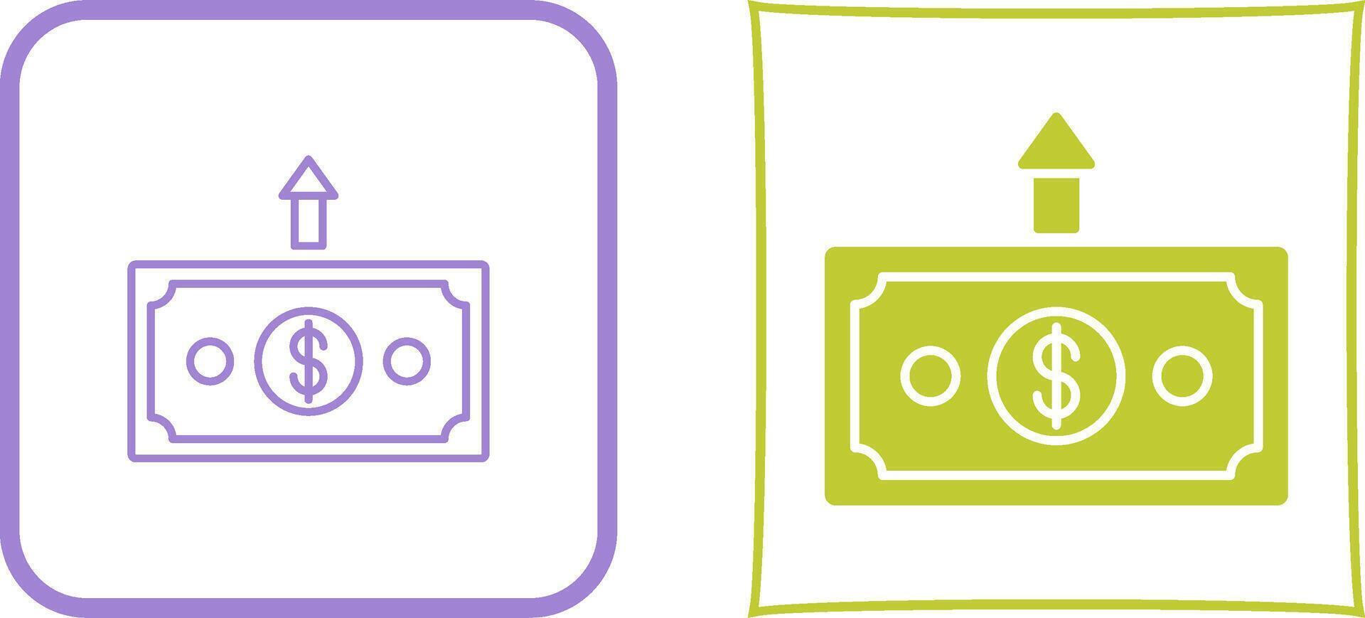 Money Up Icon Design vector