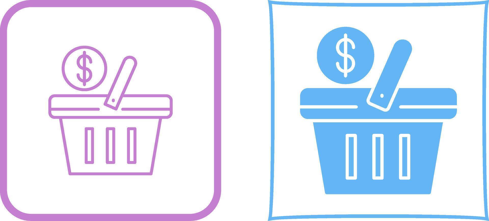 Shopping Basket Icon Design vector
