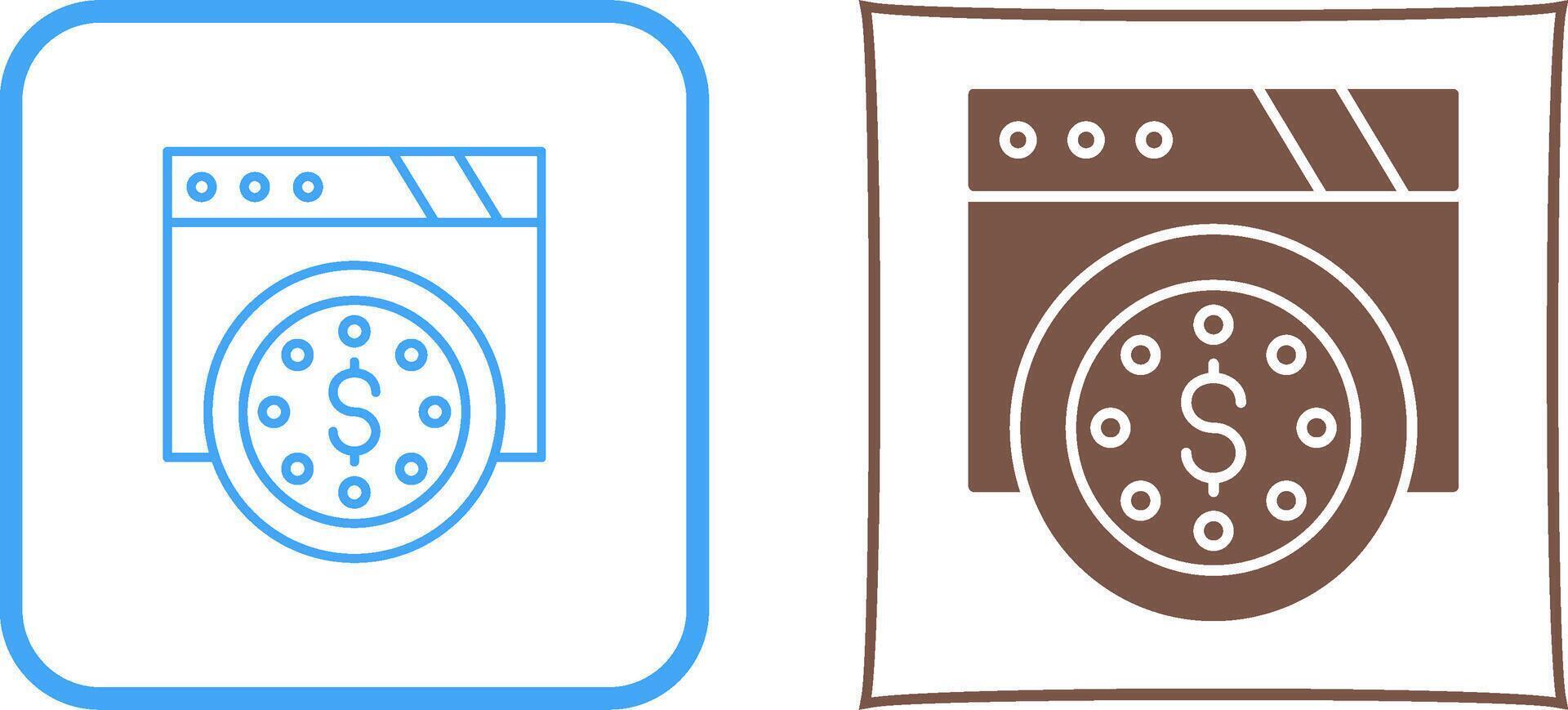 Dollar Coin Icon Design vector