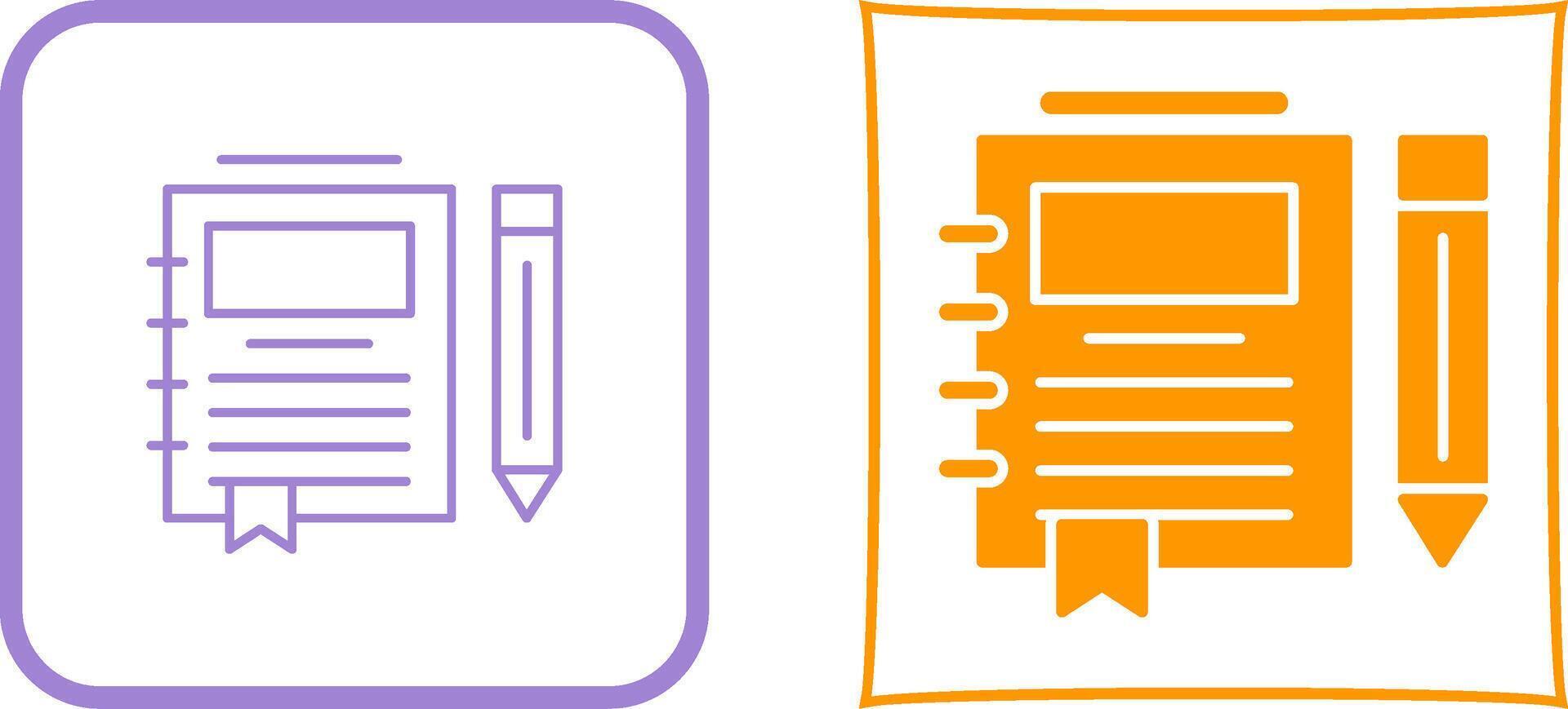 Journal Icon Design vector