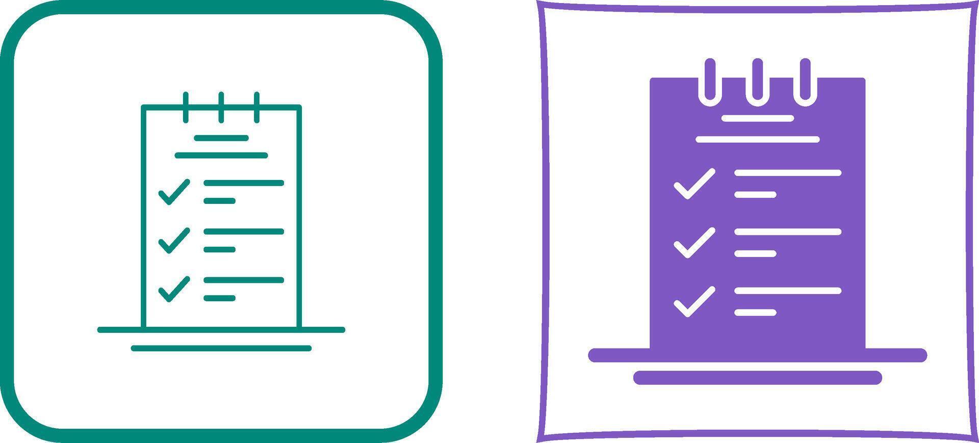 Booking CheckList Icon Design vector
