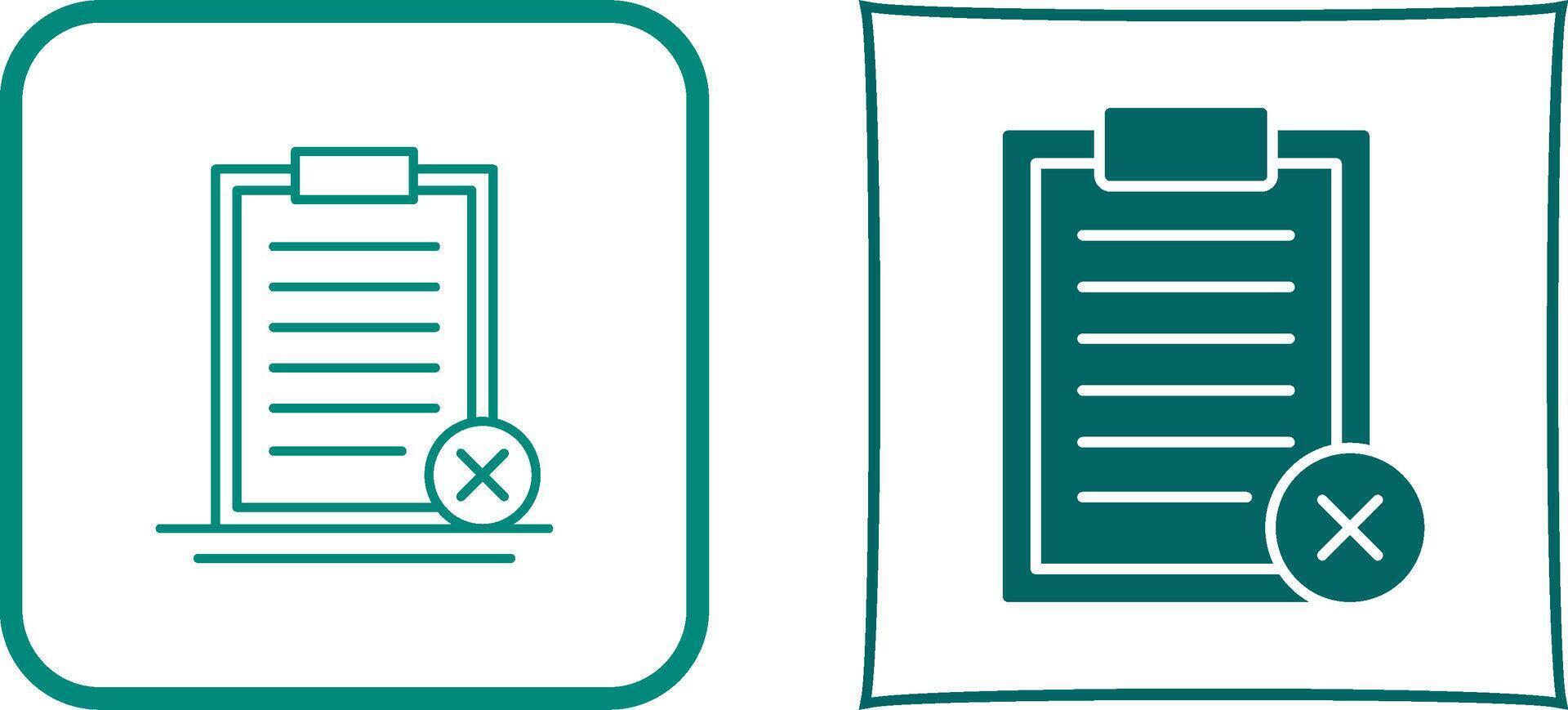 Rejected Icon Design vector