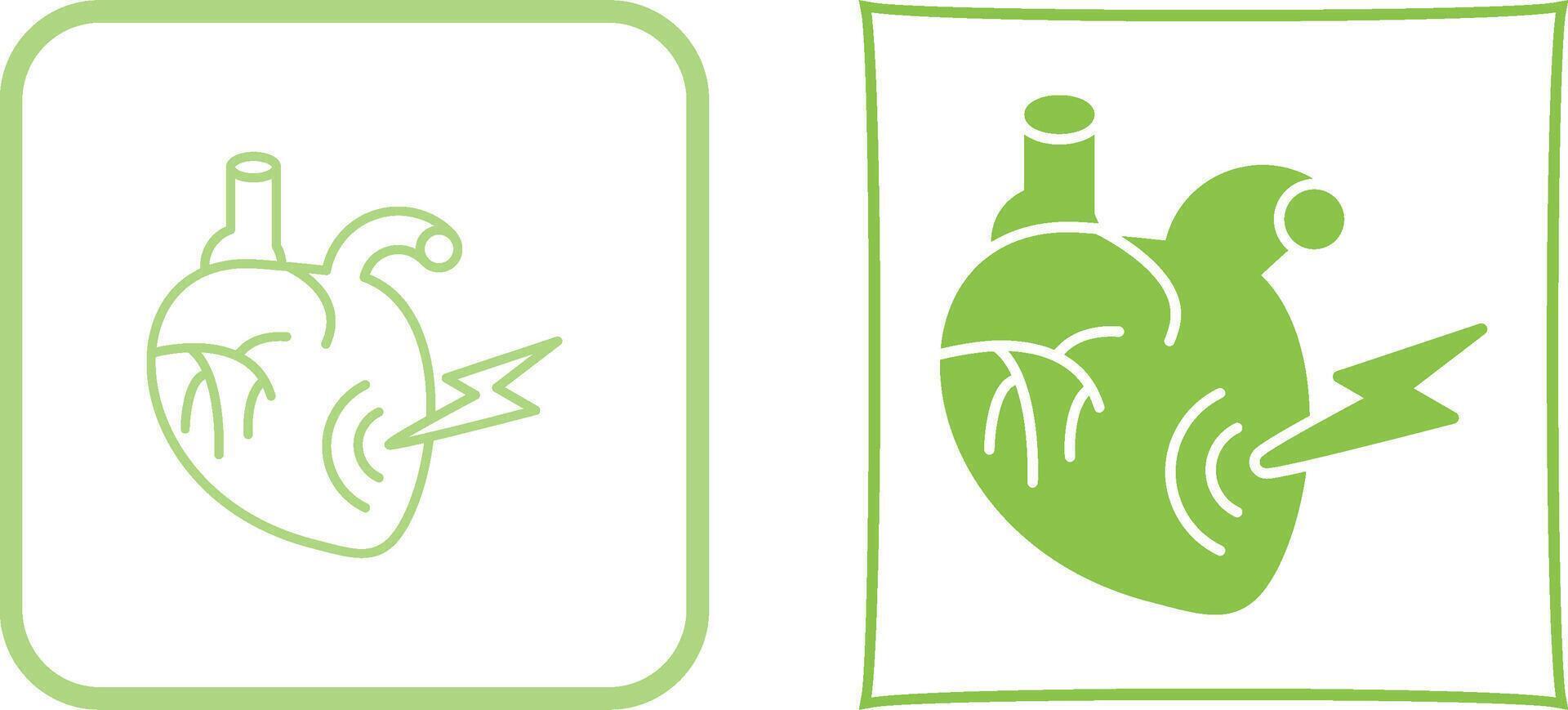 Heart Attack Icon Design vector