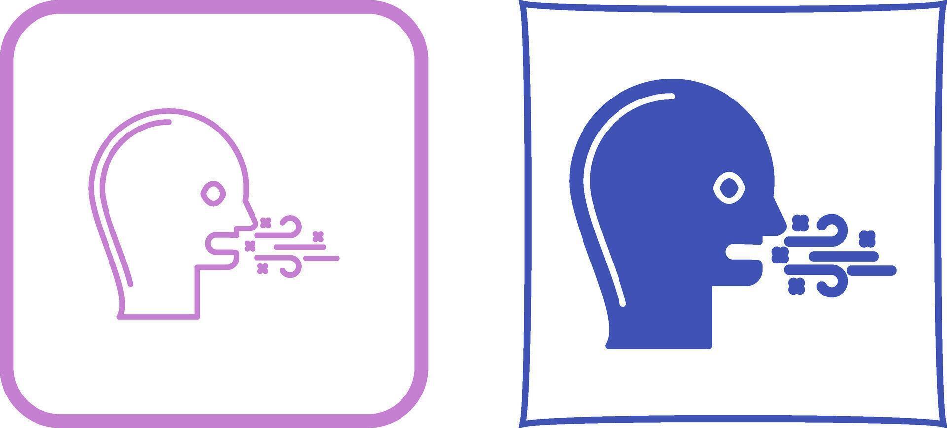 Bad Breath Icon Design vector