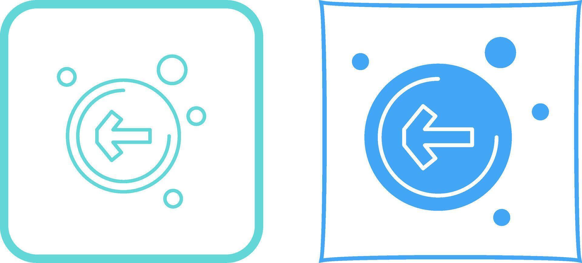 Left Arrow Icon Design vector