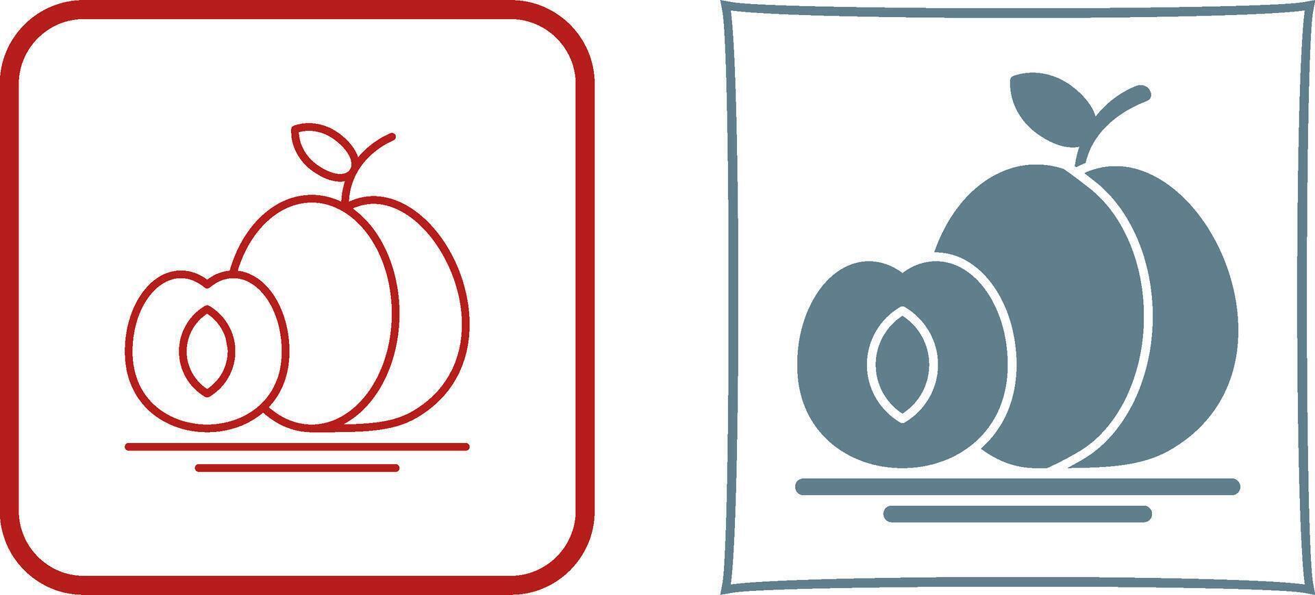 Apricot Icon Design vector