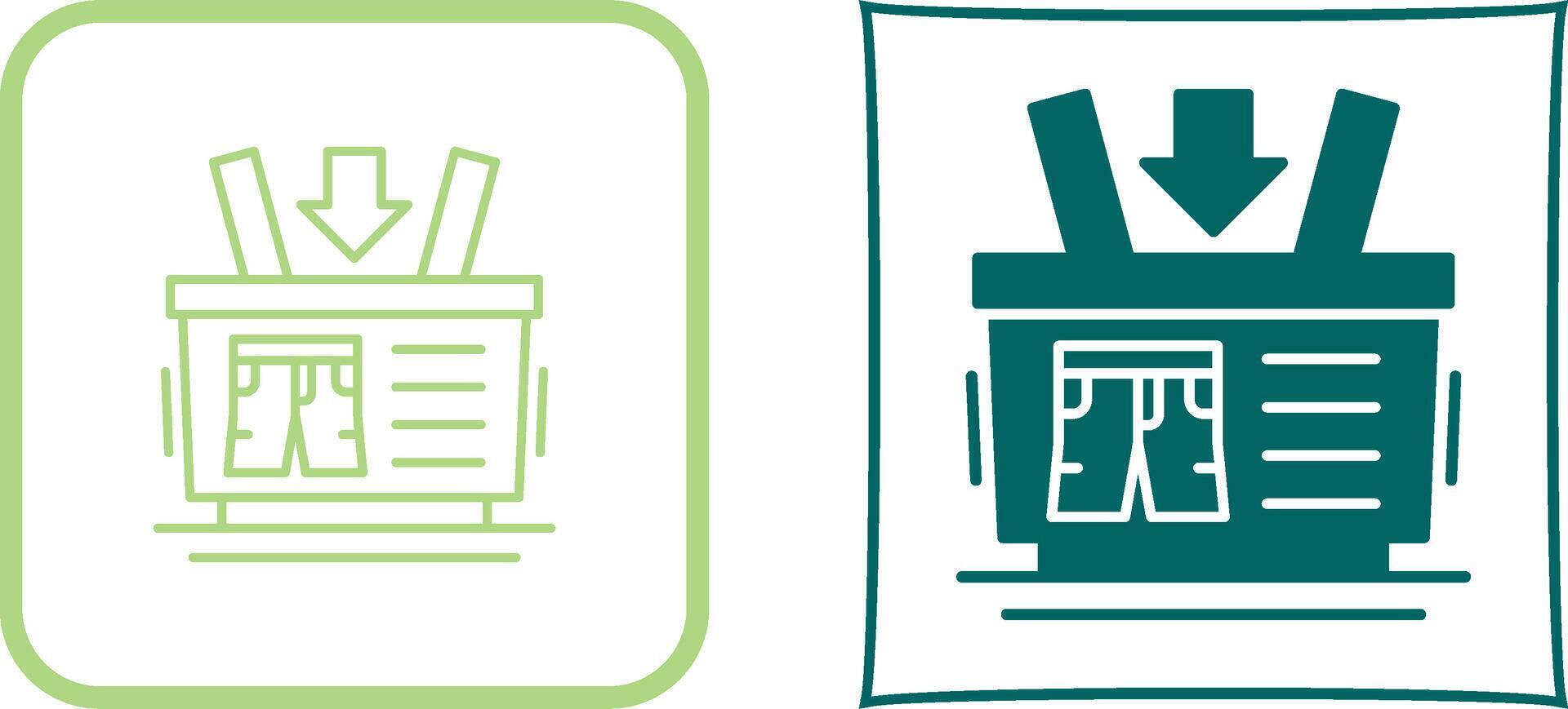 Shopping Basket Icon Design vector