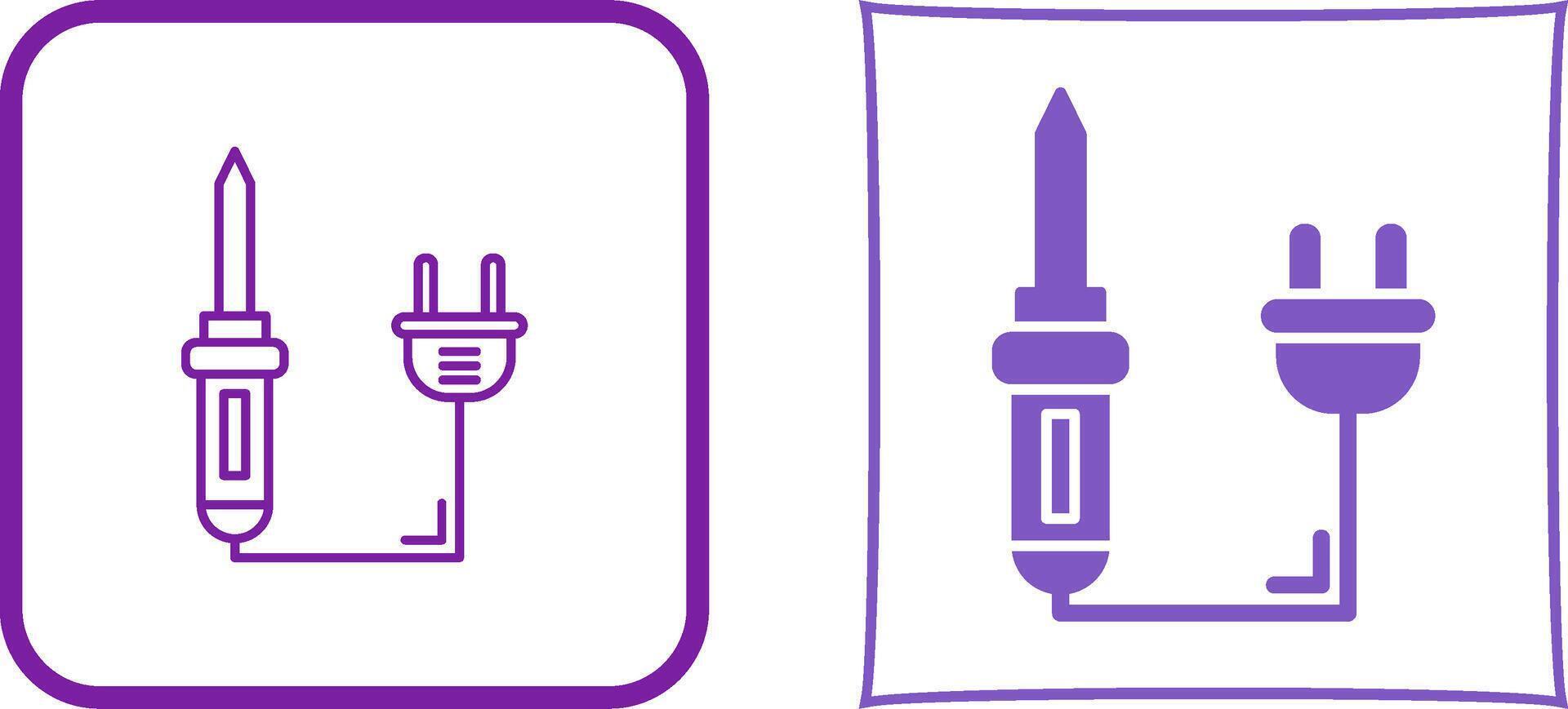 Soldering Iron Icon Design vector